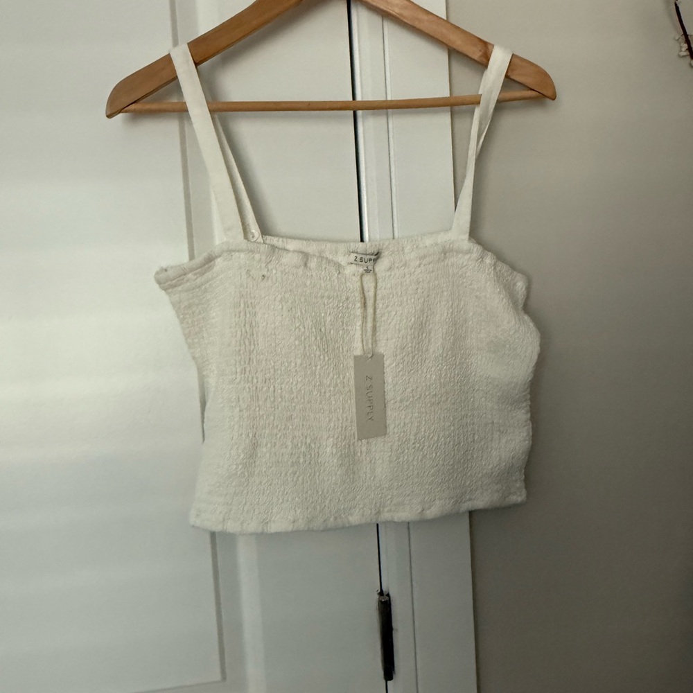 NWT!!  Z Supply Cream Textured Tank Top